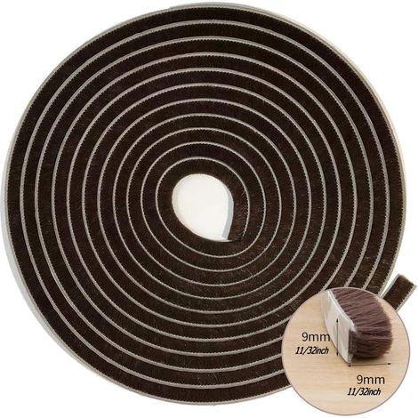 Selbstklebende Dichtungsleiste Für Schiebefenster/-türen (5 M X 0,9 Cm X 0,9 Cm, Braun)