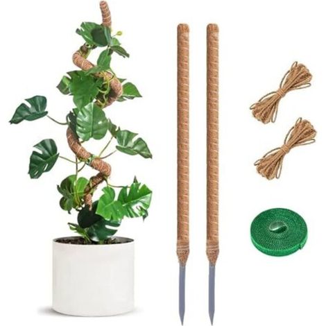 2 Stück 60 Cm Zusammenklappbare Kokos-pflanzenstütze, Ausziehbar Für Kletterpflanzen, Für Garten Und Haus