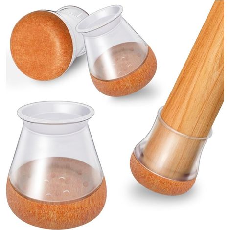 12er Set Stuhlbeinschoner, Silikon-stuhlfußschoner, Bodenschutz Aus Silikon, Filzgleiter Für Stühle, Geräuschreduzierung Und Kratzschutz (14-20 Mm)