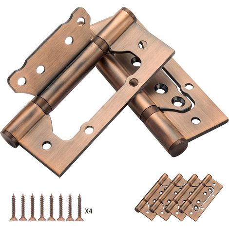 Nicht Bündige Edelstahltürscharniere Aus 304er Edelstahl, 0,118 Zoll Dick, Mit Lagern, Tragfähigkeit Von 220 Lb (4er-pack)