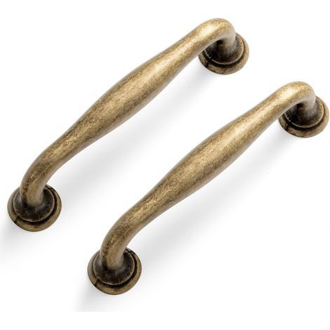 2 Stück Vintage-möbelgriffe Aus Messing, Vintage-schubladengriff Für Schränke, Antike Küchenmöbelgriffe Mit Lochabstand 96 Mm