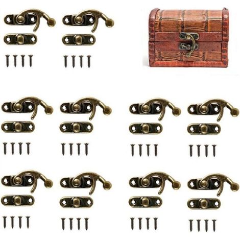 Antiker Bronze-haken Mit Schraubverschluss, Ideal Für Die Dekoration Von Taschen Und Holzschatullen, 10er-pack.