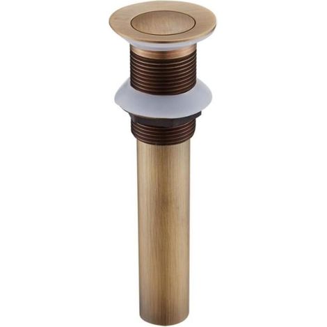 Retro-ölablassstopfen Mit Versenkbarem Öffnungsmechanismus, Druckknopf-ölablassstopfen, Ohne Überlauf, Aus Messing In Bronze-farbe, Universeller Typ (antiker Klappdeckel Ohne Loch).