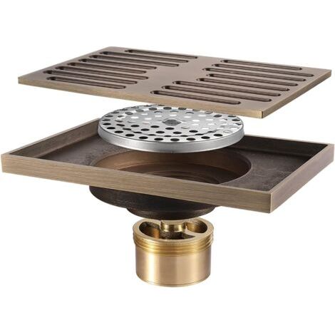 Duschablauf 140x90mm Bodenablauf Mit Siphon, Messing-duschrinne Geruchsneutralisierend Für Badezimmer