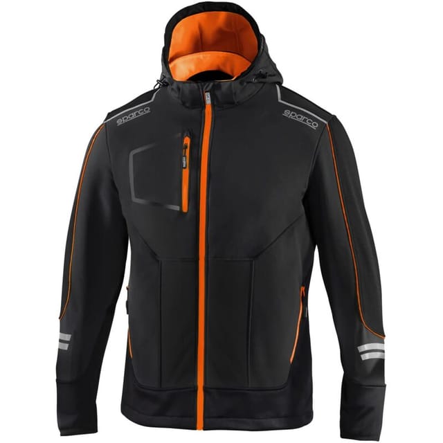 Sparco 02412NRAF Softshell-Arbeitsjacke York Schwarz/Orange XL