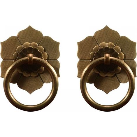 2er-set 6cm Antik-messing-griffringe Für Küchenschränke, Schränke, Schubladen, Vintage-möbelbeschläge, Retro-stil Zugringe (antik-bronze)