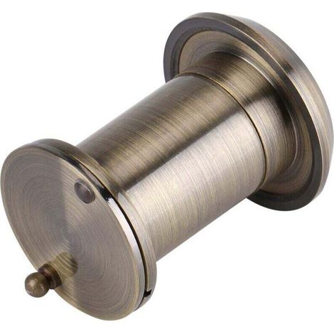 22mm 220° Hd Türspion Mit Großem Blickwinkel, Robustes Zubehör Mit Privatsphären-abdeckung, Diebstahlsichere Optische Glastür Aus Kupfer (bronze)