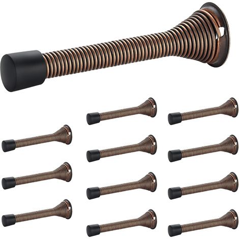 Türstopper, 12er-pack, Bronze, Mit Feder Und Gummipuffer, Für Die Unterseite Der Tür