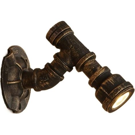 Wandleuchte Im Loft-stil Aus Eisen, Industrieller Retro-vintage-stil, Steampunk-stil, 3-w-led, Innenraum-wandleuchte