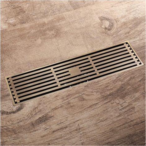 Messing-bodenablauf 30 X 8,2 Cm – Geruchsverschluss Mit Haarfilter – Duschablauf Für Das Badezimmer - Bad 30 X