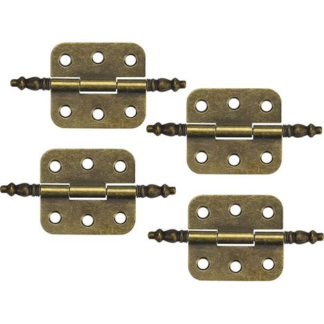 Scharniere, 4er-set, Antike Scharniere, 70 X 35 Mm, Vintage-scharniere Für Möbeltüren, 6 Löcher, Retro Klappbare Scharniere, Dekorative Eisenscharniere, Antike Scharniere Für Schubladen