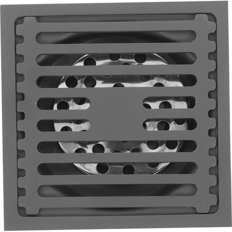 Geruchsneutralisierender Siphon, Hygienischer Quadratischer Haarfang Für Abfluss, Edelstahl 304, Dunkelgrau