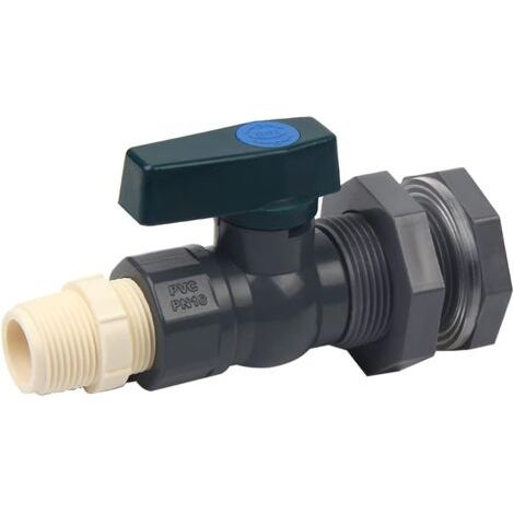 Sinolofty Anschluss, Pvc-wassertanks, 3/4-zoll-pvc-regenfasshahn Mit Schottverschraubung Und Schlauchadapter