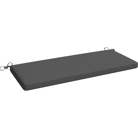 Bankkissen, Kissen Für Gartenbank Außen Innen Abnehmbarer Bezug, 110 X 46 X 6,5 Cm, Dunkelgrau