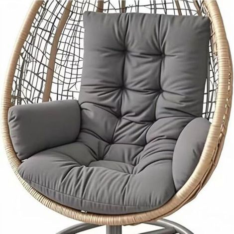 Kissen Für Hängesessel, Gartenkissen, Für Hängeschaukel, Hängekorb, Sitzkissen, Waschbar, Für Schaukelstuhl, Dunkelgrau