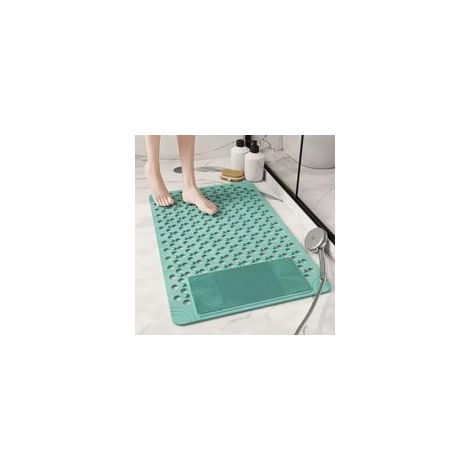 Duschmatte Rutschfest 60x90 Cm, Rutschfeste Duschmatte Mit Saugnäpfen Und Ablauföffnungen, Pvc-material, Schimmelresistent, Rutschfeste Duschmatte Für Dusche Und Badewanne (dunkelgrün)