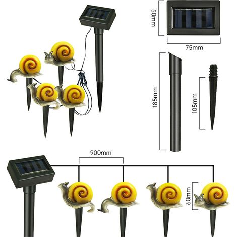 Solarleuchte, Solarfigur Für Den Außenbereich, 4er-set Wasserdichter Bunter Standleuchten, Tierimitat, Lichterketten-laterne