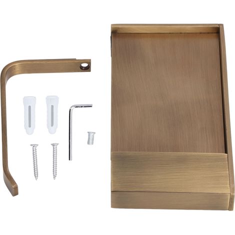 Antiker Toilettenpapierhalter Mit Telefonablage, Bronze- Oder Goldfarbener Wc-papierhalter Mit Ablage, Passend Für Die Meisten Papierrollen