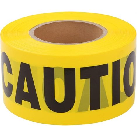 Gelbes Absperrband Aus Attention-ruban, Sicherheitsband, Barriere 7,5 Cm 100 M Nicht Klebend