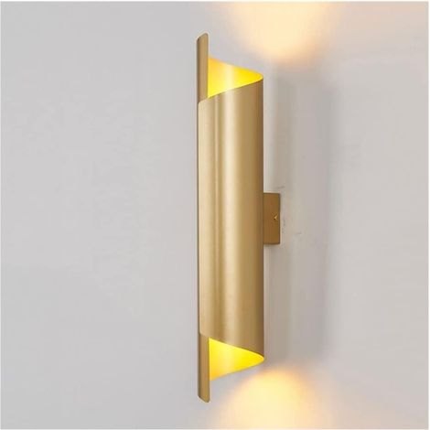 Wandleuchte Für Schlafzimmer, Luxuriöse Nordische Innenwandleuchte, Kreative Runde Wandleuchte Für Schlafzimmer, Nachttisch, Wohnzimmer, Badezimmer, Kommode, Flur, Eisenkunst 80x400mm Vollgold