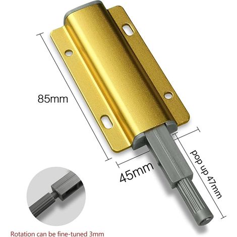 Set Aus 2 Magnetischen Türschnappern Mit Einfacher Druckfunktion Für Schubladen- Und Schrankverschlüsse