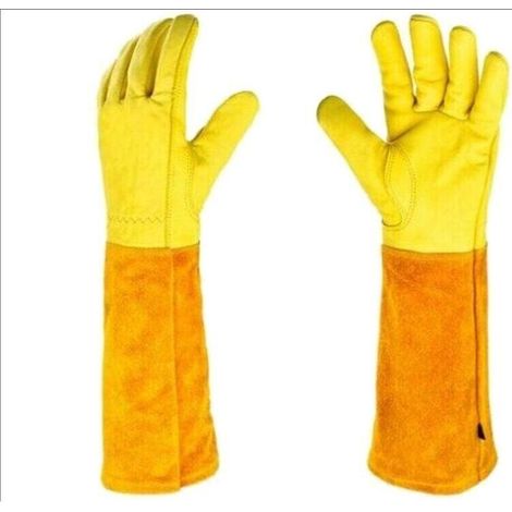 Schnitt- Und Dornenbeständige Gartenhandschuhe Aus Leder – Schutz Vor Dornen Und Brombeerranken, Geeignet Für Gartenarbeit Und Hausarbeiten, Größe M