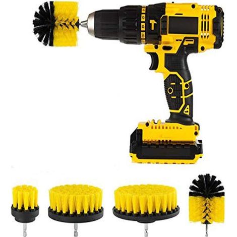 Bohrbürsten, Reiniger Für Bad Und Küche, Haushaltsreinigungsset Für Badezimmeroberflächen, Fugen, Badewanne, Dusche, Küche, Auto, Boot, 4er-set