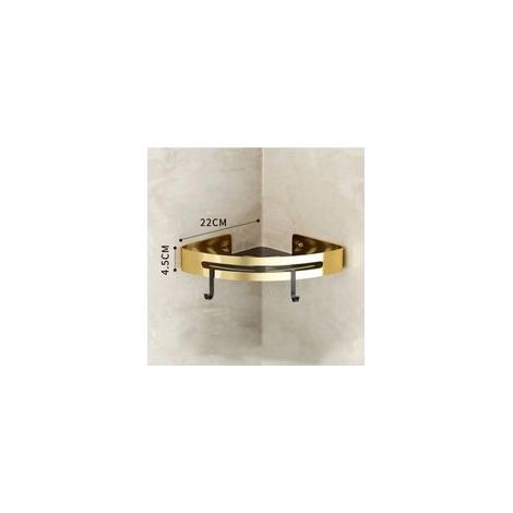 Eckregal Wandmontiertes Badezimmerregal Aus Gebürstetem Gold-aluminium Duschablage Shampoo-ablage Eckregal Eckablage 1