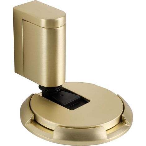 Magnetische Türstopper Aus Gebürstetem Gold-zinklegierung, Robuster Magnetischer Türstopper Mit Kleber Und Schrauben, 1 Stück