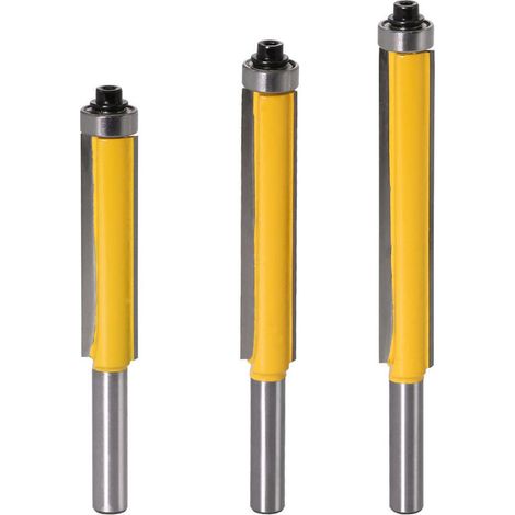 3-teiliges Set Kopierfräser 8mm – Schnittlänge 50/63/76mm – Für Massivholz Und Mdf – Doppelschneidiges Design Für Präzise Schnitte