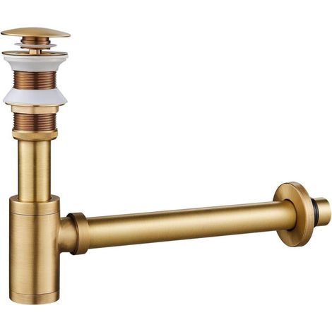 Edelstahl-flaschensiphon Ohne Überlauf, Universeller Wasserhahn Für Waschbecken, Küche Und Bad, Komplettes Set Gegen Gerüche - Installation Oder