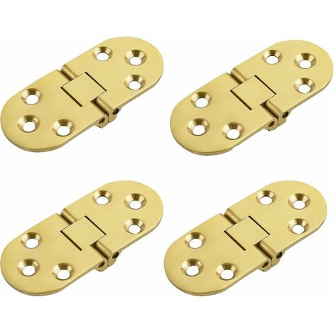 Klappbare Tischscharniere, Klappbarer Verbinder Für Möbelmontage Aus Edelstahl, 180 Grad Faltbar, 2 Mm Dick, Chromoberfläche Aus Rostfreiem Stahl, 4 Stück