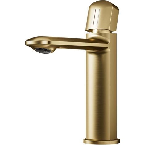 Gebürstete Wasserhahnarmatur - Design-mischer Aus Messing, Einstellbar Für Warmes/kaltes Wasser