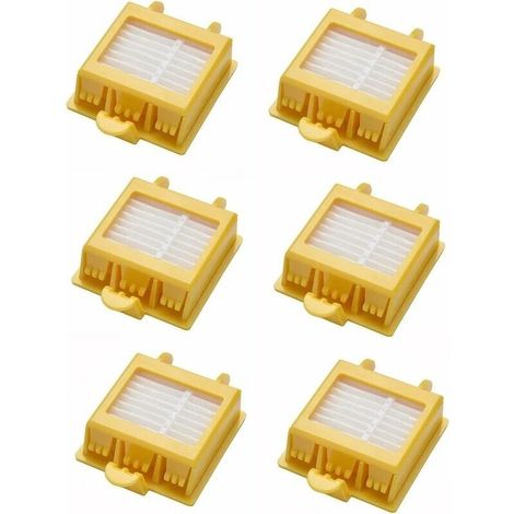 Set Aus 6 Ersatzfiltern Für Irobot Roomba Staubsauger Der Serien 700, 760, 770, 780, 790 Und 700.