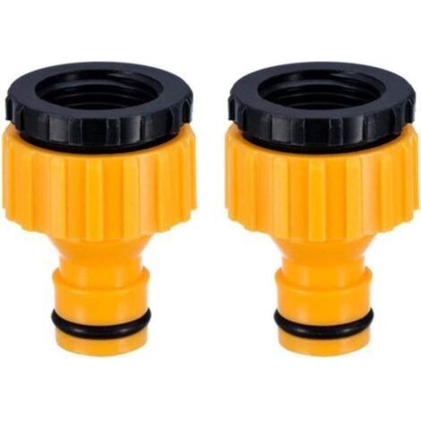 Hahnadapter, Gewindeanschluss Für Gartenschlauch 2-in-1, 3/4" Und 1/2", 2er-pack
