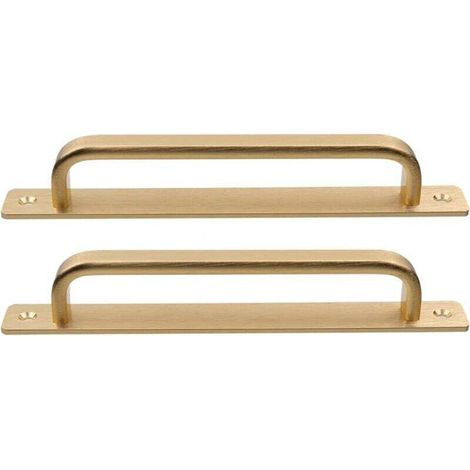 Schiebetürgriff, Schrankgriff, Lochabstand 192 Mm, Gold, Zweiteilig