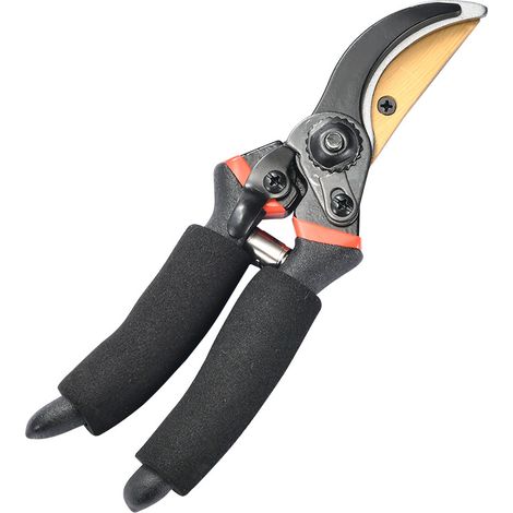 Gartenschere Mit Gerader Klinge Aus Stahl Und Titan. Bypass-blumenschere Für Trockenes Holz. Ergonomische Griffe