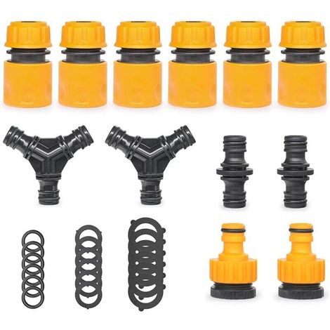 Set Mit 30 Schlauchverbindern, Einschließlich Schnellkupplungen Für 1/2"-schläuche, Y-verbinder, Doppelter Männlicher Verbinder Und Universeller Wasserhahnanschluss