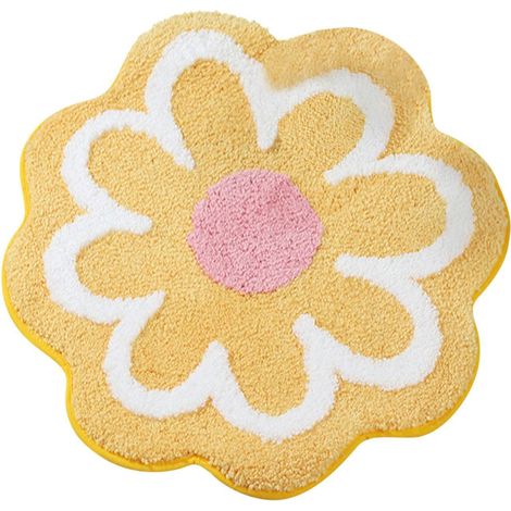 Blumenmuster-badematte 40 X 40 Cm, Weich, Rutschfest Und Saugfähig, Aus Waschbarer Mikrofaser Für Badezimmer, Küche, Wc, Kinderzimmer Und Haustiere.