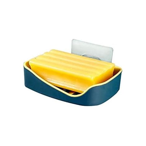 Seifenschale Aus Kunststoff Mit Rost-design, Duschseifenablage Mit Haken Für Badezimmer, Toilette Und Dusche (farbe: Gelb)