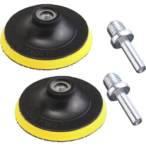 2 Stück Schleifteller, Schleifscheiben Mit Klettverschluss Für Rotationswerkzeuge Zum Schleifen Und Polieren - 125mm, M14