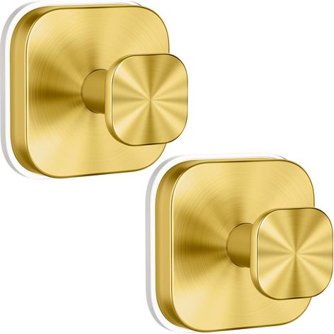 Edelstahl-saugnapfhaken, Goldbeschichtet, Zwei Spurlose Und Bohrfreie Haken Für Küche, Bad Und Wc.
