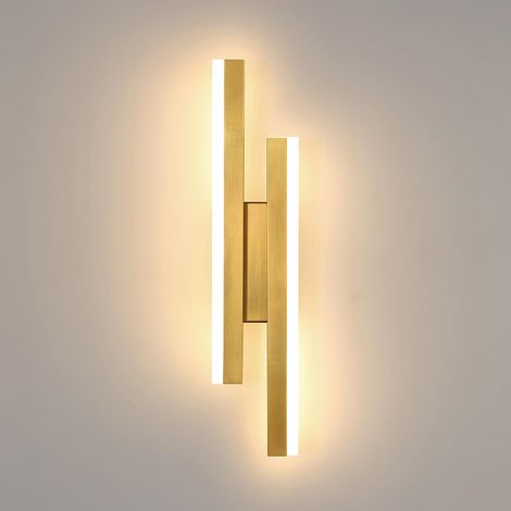 Moderne Led-wandleuchte, 16w Gold, 3 Farbtemperaturen, 3000k/4500k/6500k Led-wandlampe Für Schlafzimmer, Wohnzimmer, Esszimmer, Flur, Treppen