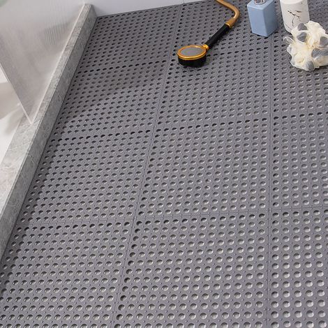 10-teiliges Badezimmer-saugnapf-set, Rutschfeste拼接-matte, Duschbodenmatte Für Bad Und Küche, Wasserdichte Fußmatte, Wasserabweisende Rutschfeste Isoliermatte (10 Stück)