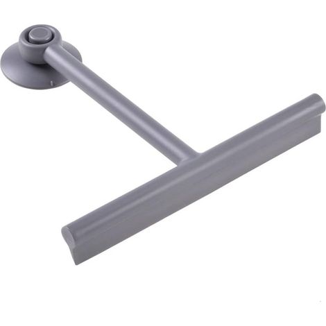 Raclette De Douche/nettoyant Pour Vitres Avec Support En Silicone, Nettoyage De Salle De Bain (gris)