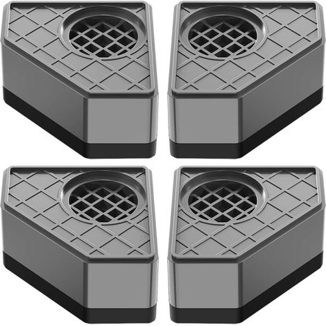 4er-set Vibrationsdämpfungsmatten Für Waschmaschinen, Rutschfeste Und Schallabsorbierende Waschmaschinenfüße (grau)