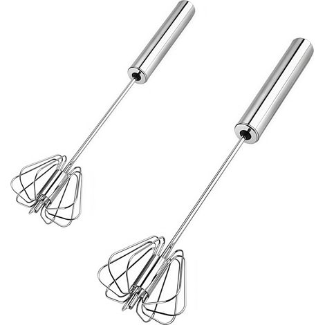 Edelstahl-schneebesen, Rotierender Küchenmixer, Handrührgerät Zum Mischen, Rühren Und Schlagen