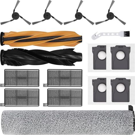 Zubehör Für Dreame Aqua10 Ultra Roller Complete Saugroboter, Zubehör-set Mit 1 Reinigungsbürste, 1 Hauptbürste, 4 Staubbeuteln, 4 Seitenbürsten, 2 Filtern