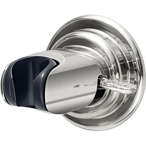 Abs-kunststoff-duschkopfhalter Mit Saugnapf, Verstellbarer Winkel Und Höhe Für Langlebige Leistung. (poliertes Nickel)