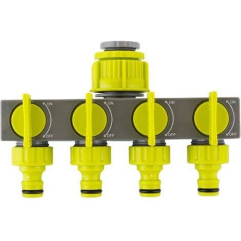 4-wege-verteiler, Gartenschlauchanschluss 3/4 Zoll Und 1/2 Zoll, Wasserhahnadapter, Gartenschlauchverteiler